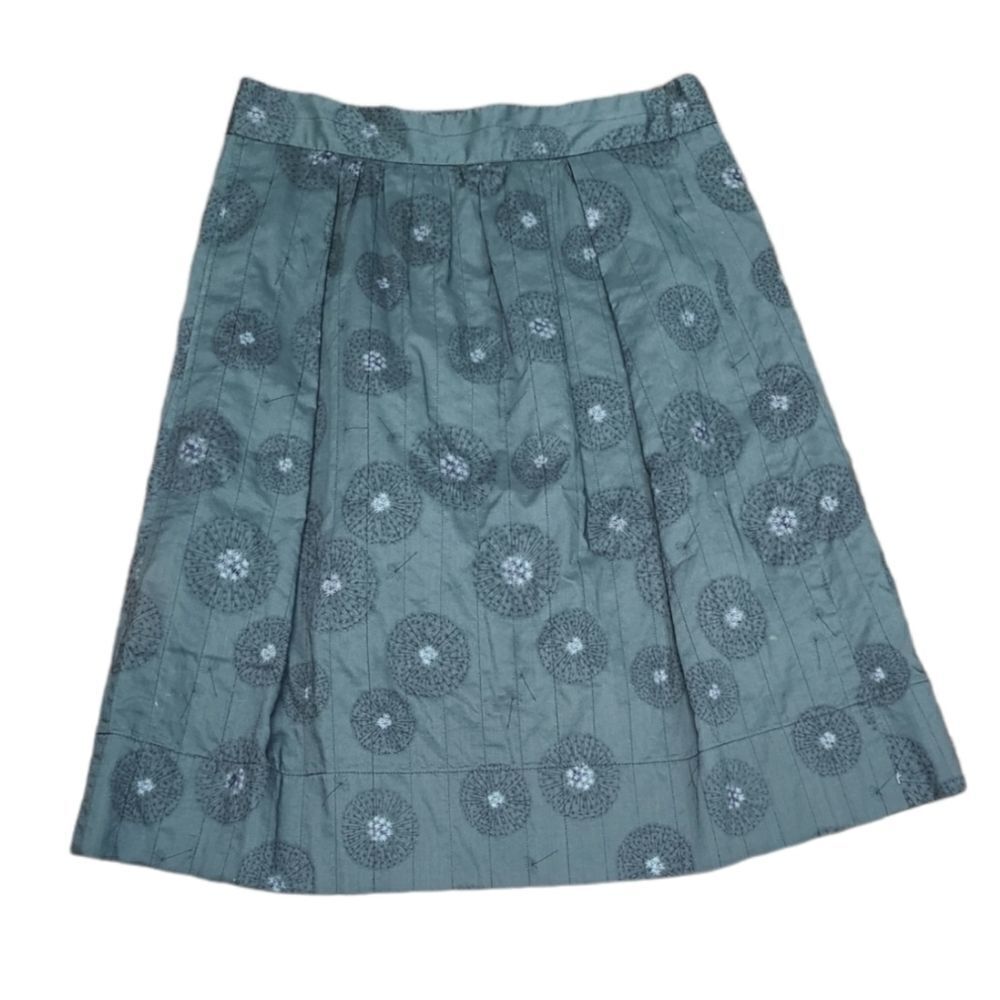 Mercy Pleated Gray Knee‎ Length Women’s Floral Skirt Size 2